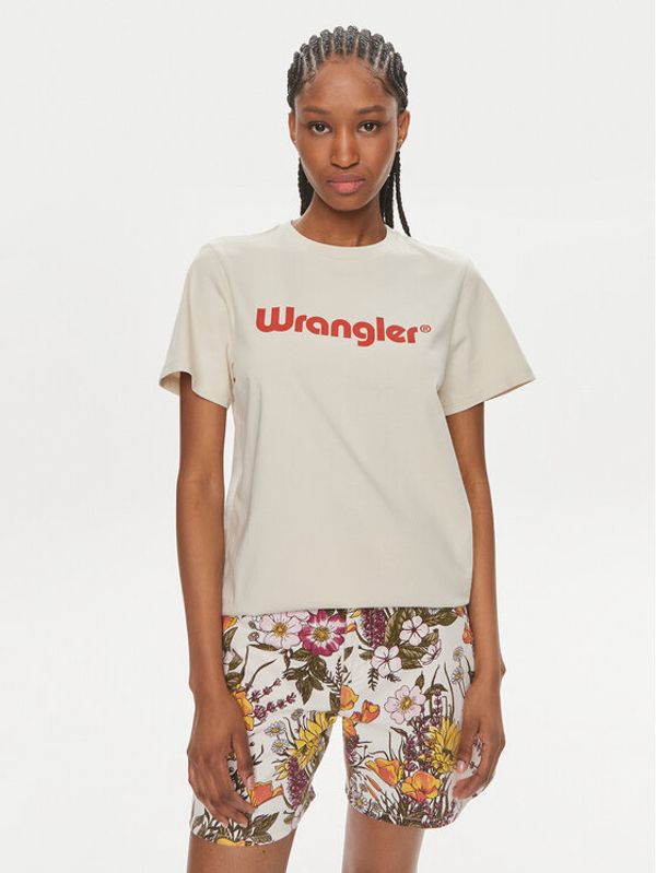 Wrangler Wrangler Majica 112350305 Écru Regular Fit