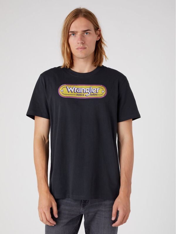Wrangler Wrangler Majica Branded W773EEXV6 112331867 Črna Regular Fit