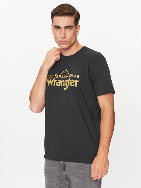 Wrangler Wrangler Majica Logo 112341249 Črna Regular Fit