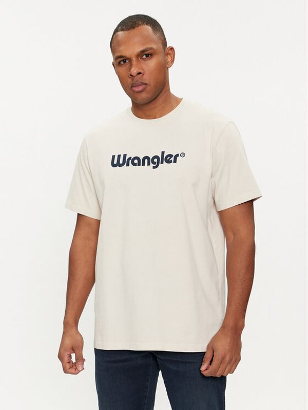Wrangler Wrangler Majica Logo 112350523 Bela Regular Fit