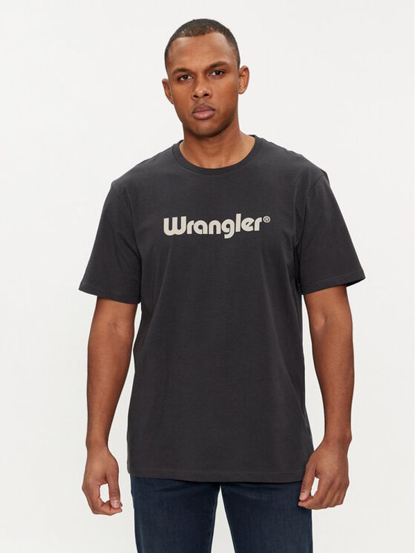 Wrangler Wrangler Majica Logo 112350526 Črna Regular Fit