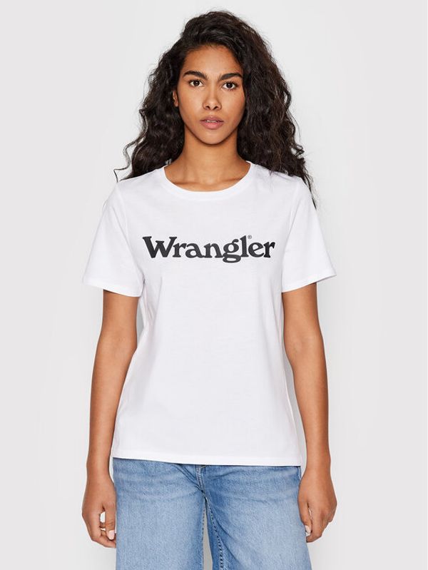 Wrangler Wrangler Majica W7N4GH989 112146405 Bela Regular Fit