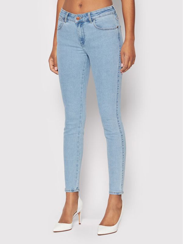 Wrangler Wrangler Jeans hlače Body Bespoke W28KVH413 Modra Skinny Fit