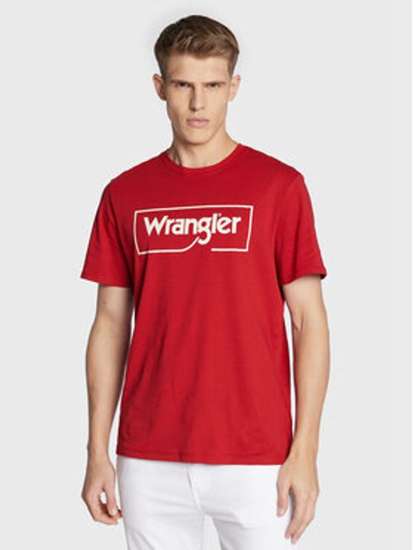 Wrangler Wrangler Majica Frame Logo W70JD3X47 112320763 Rdeča Regular Fit