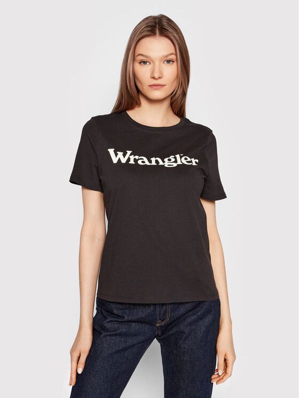 Wrangler Wrangler Majica W7N4GHXV6 Črna Regular Fit