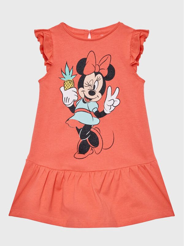 Zippy Zippy Vsakodnevna obleka Myszka Minnie ZBGAP0501 23013 Koral Regular Fit