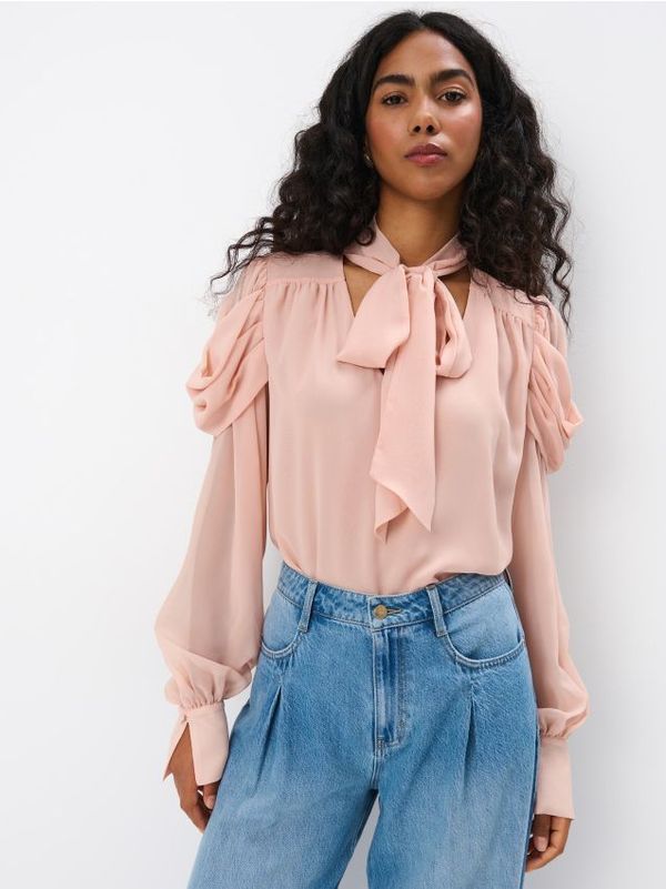 Mohito Mohito - Bluza s pentljo - pastelno roza