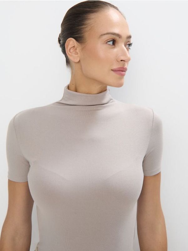 Mohito Mohito - Bluza s stoječim ovratnikom - bež