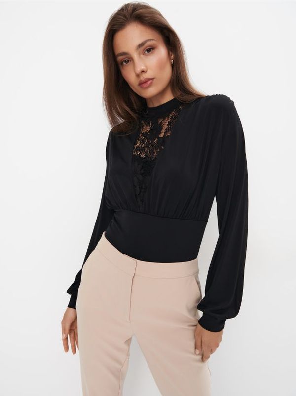 Mohito Mohito - Bluza s stoječim ovratnikom - črna