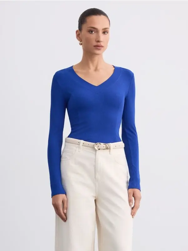 Mohito Mohito - Bluza z dolgimi rokavi - indigo modra