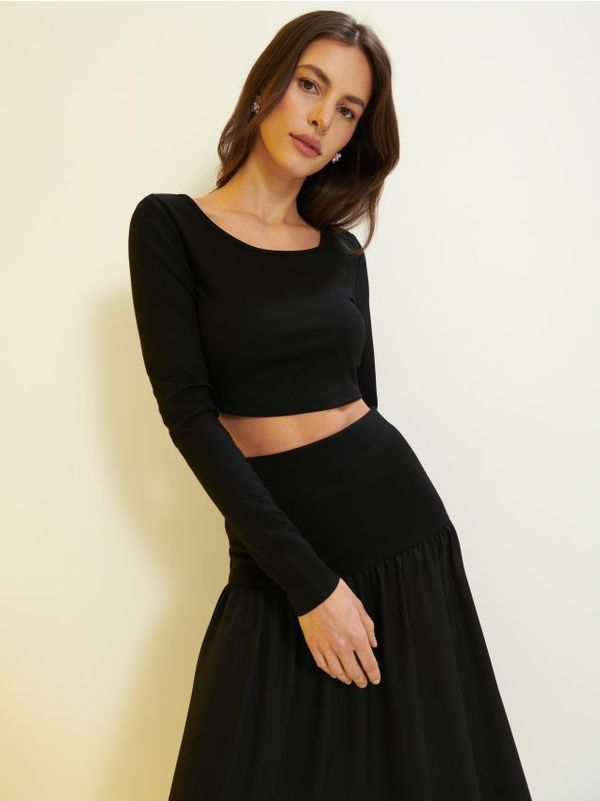 Mohito Mohito - Bluza z odprtim hrbtom - črna