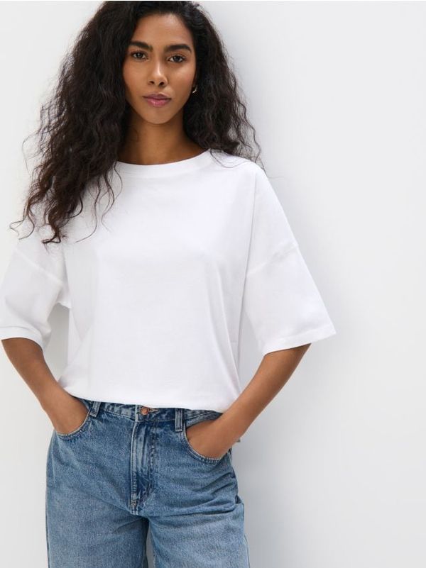 Mohito Mohito - Bombažna majica - bela