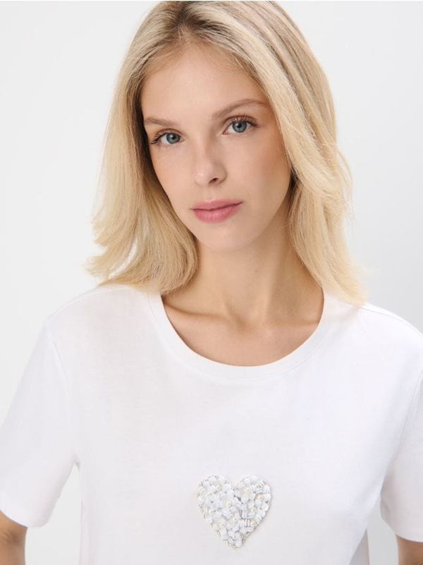 Mohito Mohito - Bombažna majica - bela