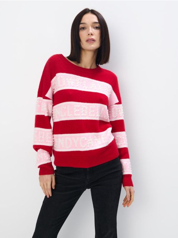 Mohito Mohito - Božični pulover - rdeča