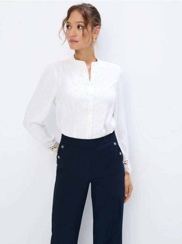 Mohito Mohito - Čipkasta bluza - bela