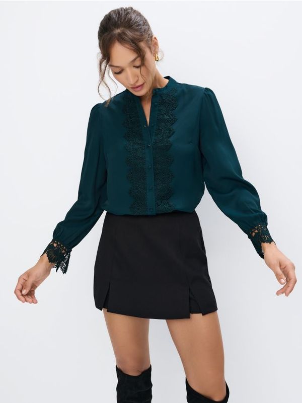 Mohito Mohito - Čipkasta bluza - zelena
