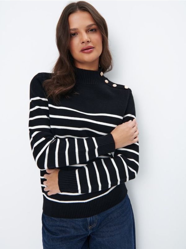 Mohito Mohito - Črtast pulover - črna