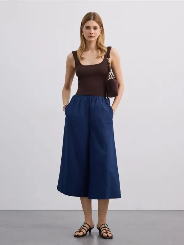 Mohito Mohito - Culotte hlače - mornarsko modra