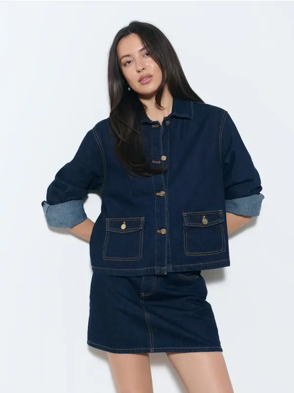 Mohito Mohito - Denim jakna - mornarsko modra