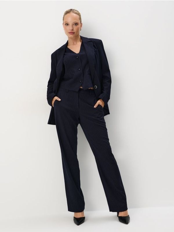 Mohito Mohito - Hlače s širokimi hlačnicami - mornarsko modra