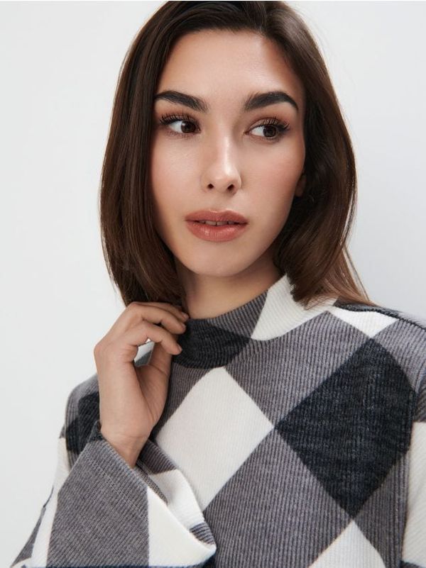 Mohito Mohito - Karirast pulover - siva