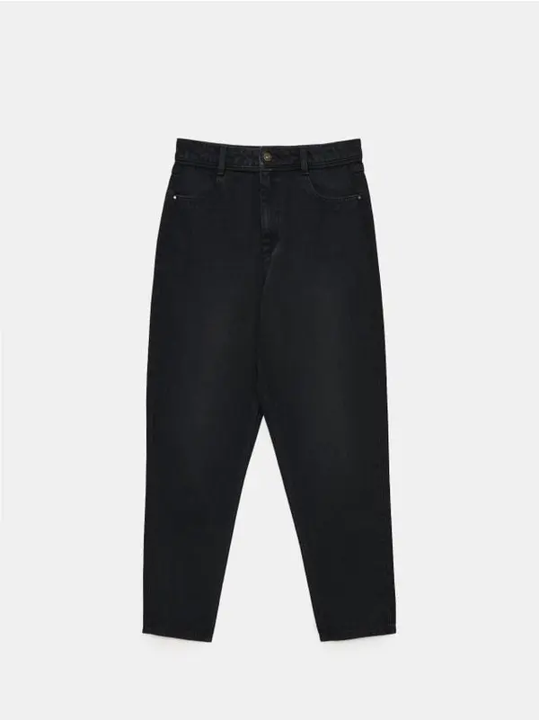 Mohito Mohito - Kavbojke mom fit - črna