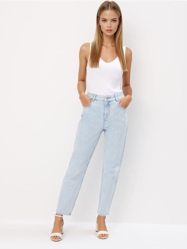 Mohito Mohito - Kavbojke mom slim - modra