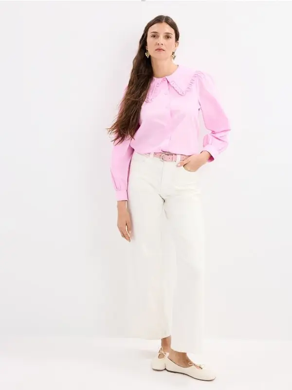 Mohito Mohito - Kavbojke wide leg - krem