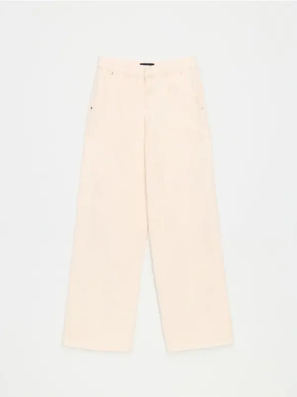 Mohito Mohito - Kavbojke wide leg - krem