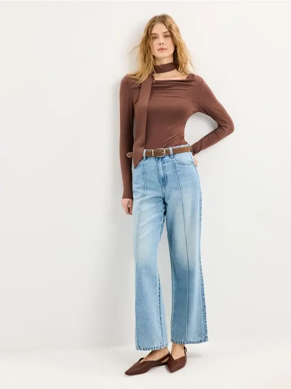 Mohito Mohito - Kavbojke wide leg - modra