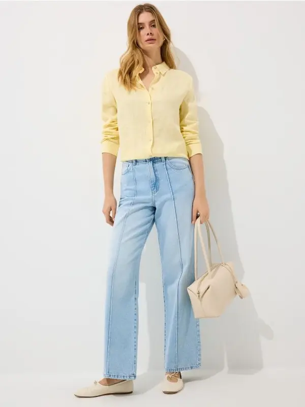 Mohito Mohito - Kavbojke wide leg - modra