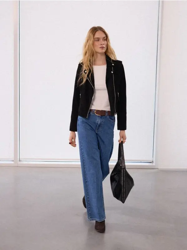 Mohito Mohito - Kavbojke wide leg - modra