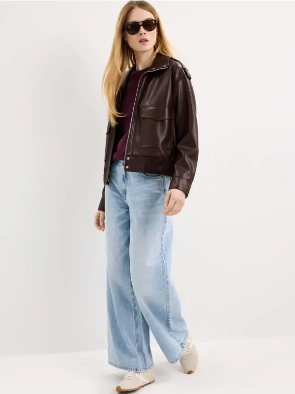 Mohito Mohito - Kavbojke wide leg - modra