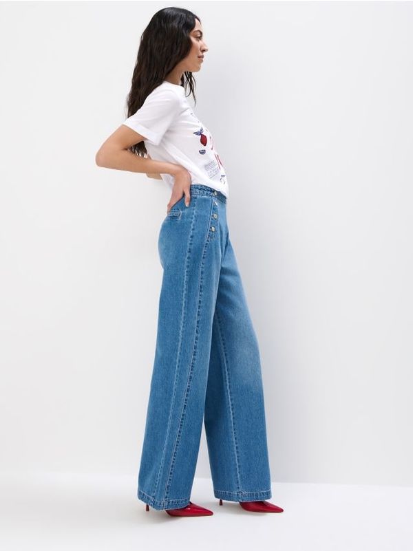 Mohito Mohito - Kavbojke wide leg - modra