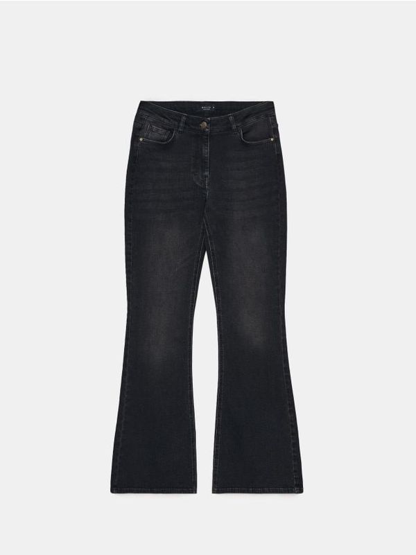 Mohito Mohito - Kavojke z širokimi hlačnicami - črna