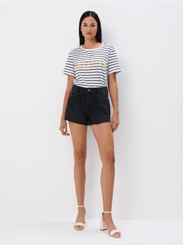 Mohito Mohito - Kratke hlače iz džinsa - črna