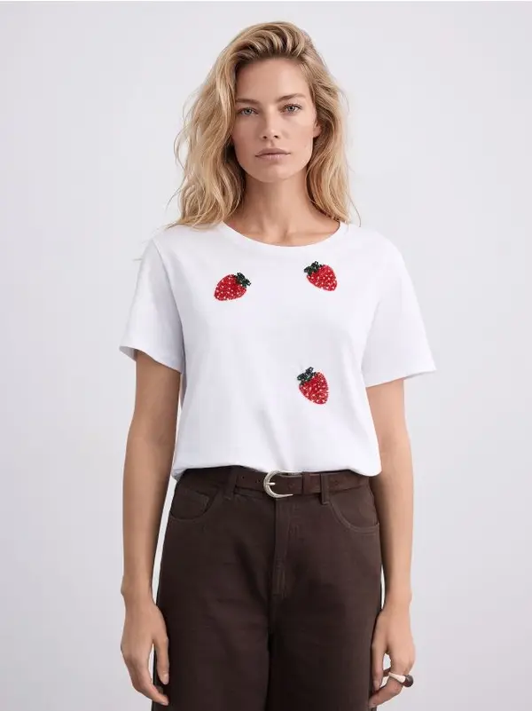 Mohito Mohito - LADIES` T-SHIRT - bela