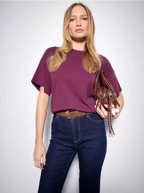 Mohito Mohito - Majica basic - bordo