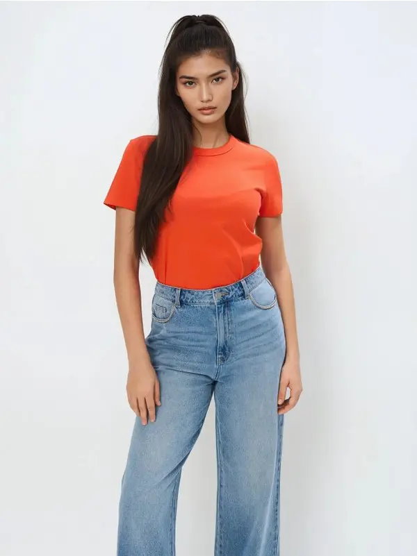 Mohito Mohito - Majica basic - oranžna