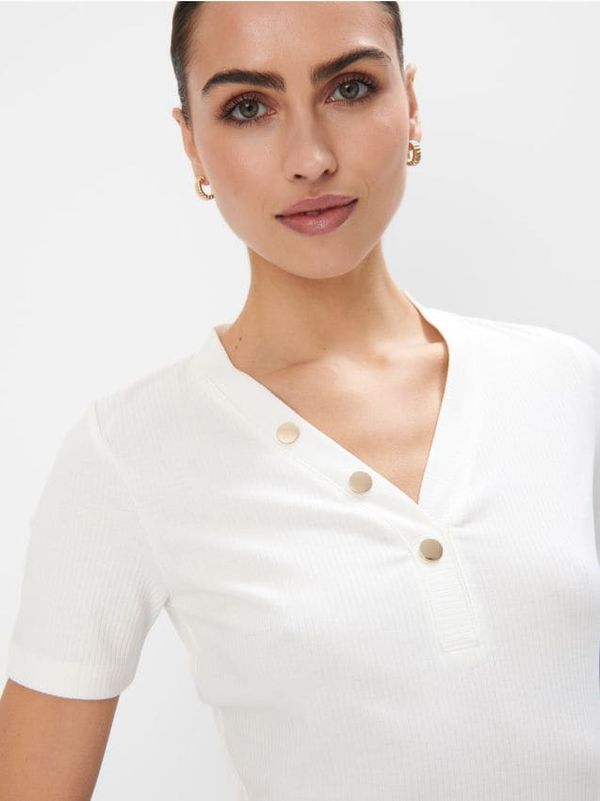 Mohito Mohito - Majica z V-izrezom - krem