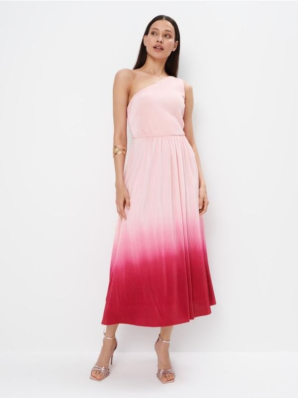 Mohito Mohito - Obleka midi z učinkom ombre - fuksija