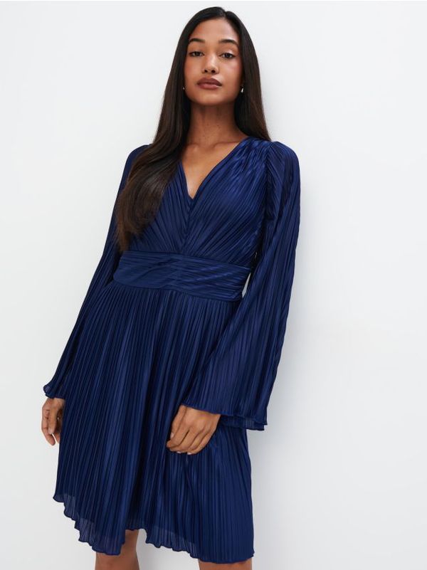 Mohito Mohito - Obleka mini s krojem črke A - mornarsko modra