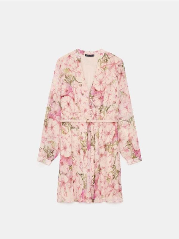 Mohito Mohito - Obleka mini s pasom - roza