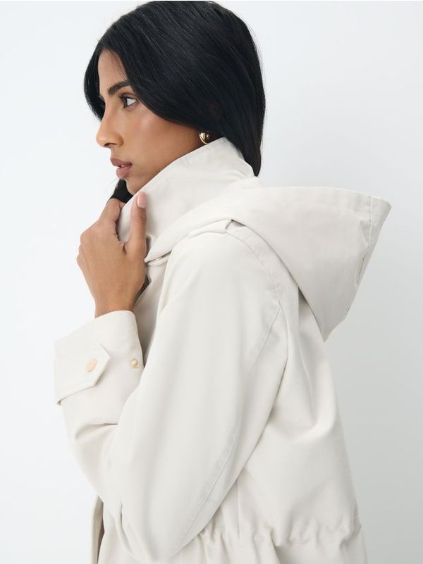 Mohito Mohito - Parka s kapuco - krem