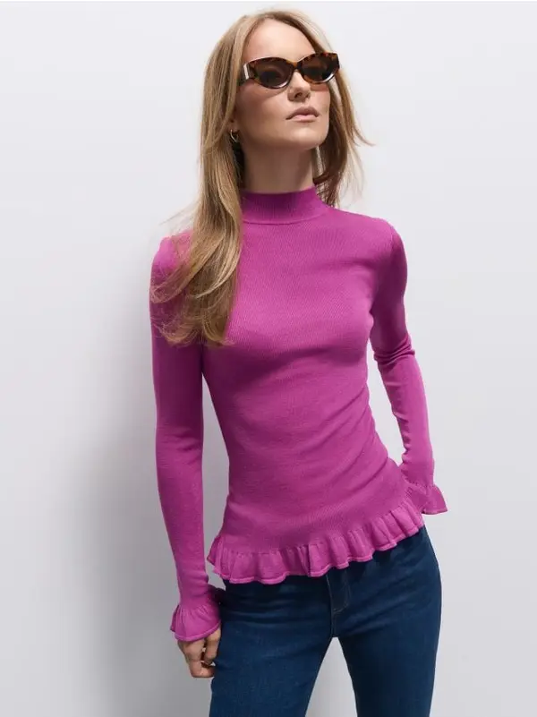 Mohito Mohito - Peplum pulover - vijolična