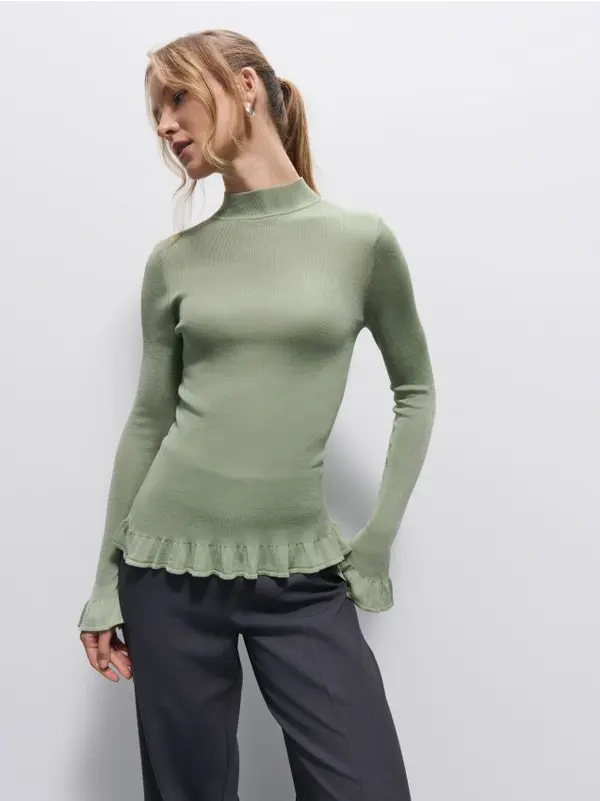 Mohito Mohito - Peplum pulover - zelena