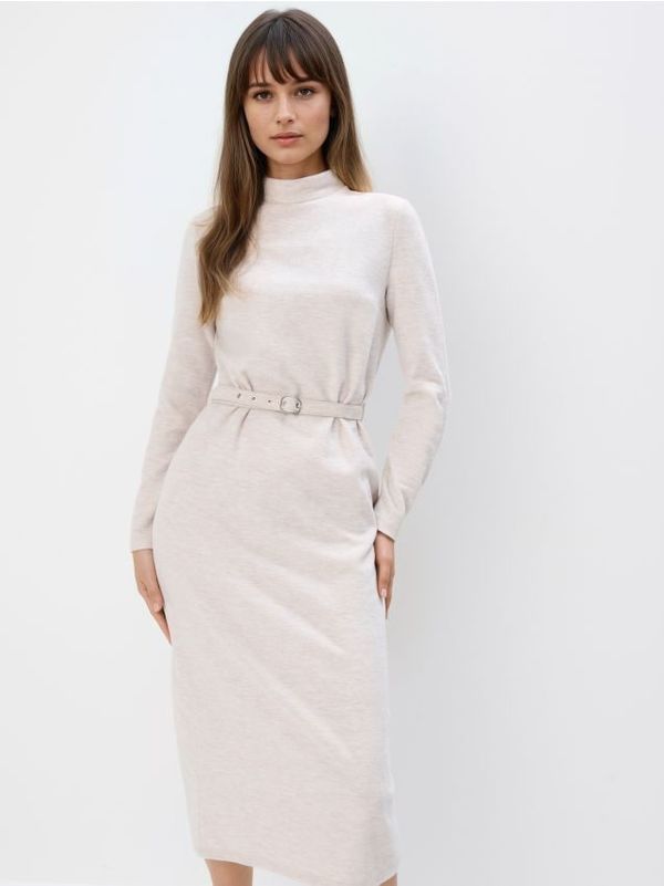 Mohito Mohito - Pletena obleka midi - bež