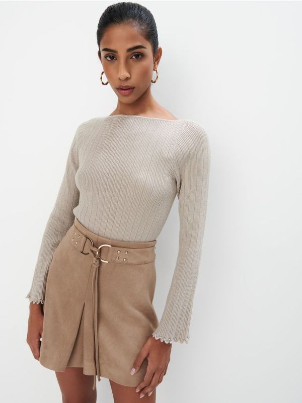 Mohito Mohito - Pleteni pullover s kovinskim sijajem - sand