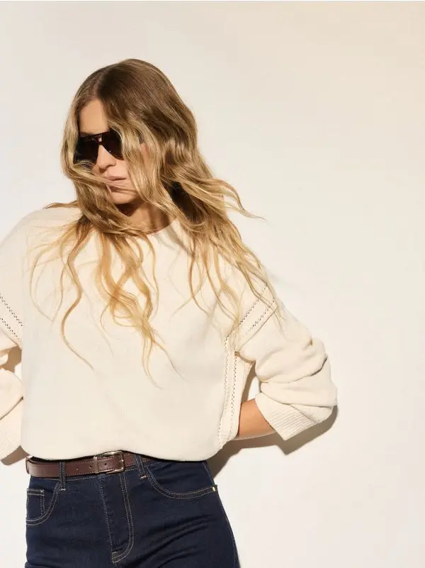 Mohito Mohito - Pulover basic - krem