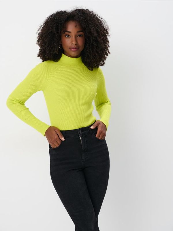 Mohito Mohito - Pulover s pokončnim ovratnikom - neonska